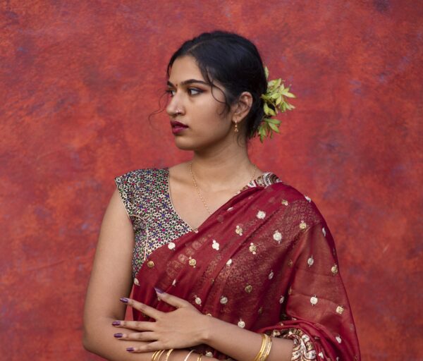 red saree pic